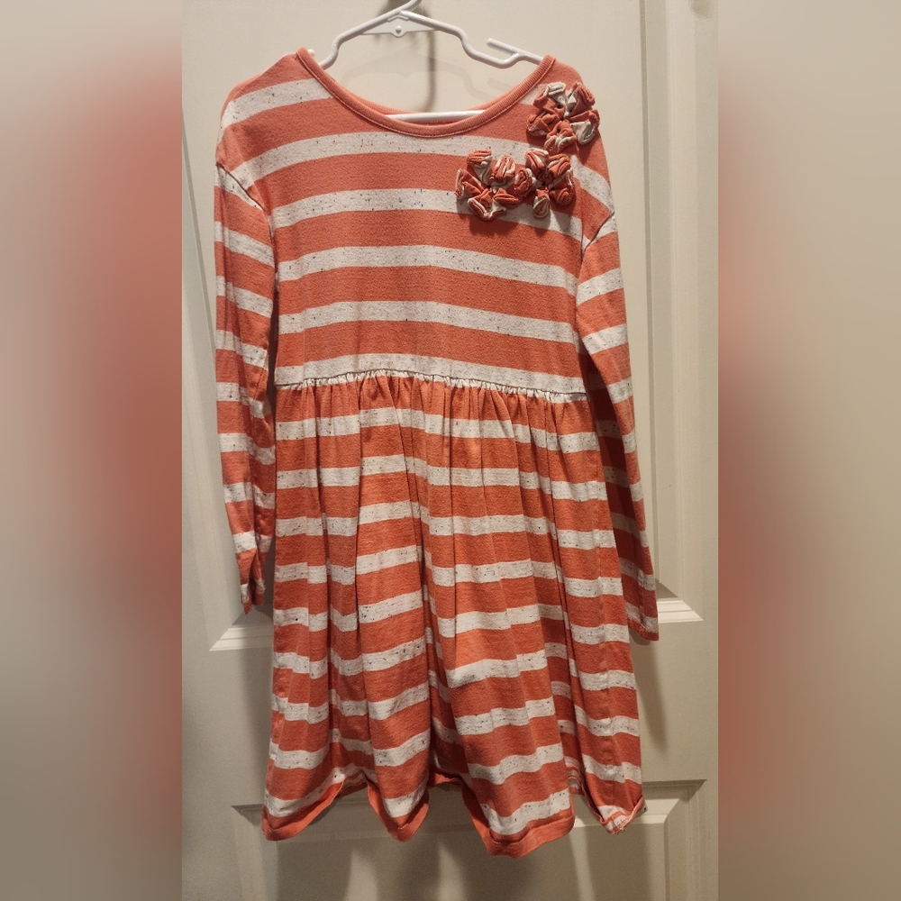 TEA stripped apricot dresss